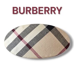 Burberry Check Plaid Oval Hair Clip/Barrette NWOT